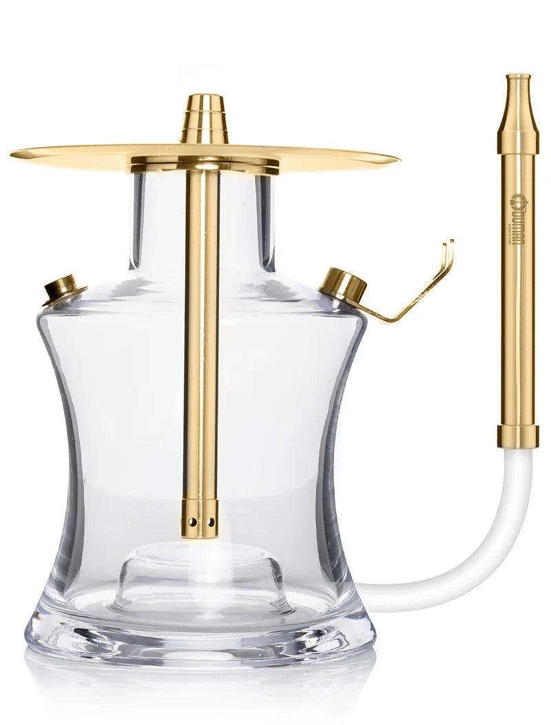 oduman-n2-clear-gold-hookah-shisha-pipe-shisha-shop (1) Oduman N2 Shisha Pipe | Hookah - Gold Clear Glass - Image 1