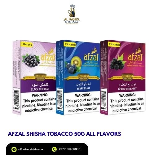 Afzal Shisha Tobacco 50g All Flavors