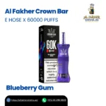 Al Fakher Crown Bar E Hose X 60000 Puffs Blueberry Gum