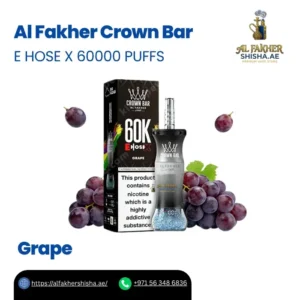 Al Fakher Crown Bar E Hose X 60000 Puffs Grape