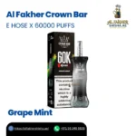 Al Fakher Crown Bar E Hose X 60000 Puffs Grape Mint