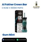 Al Fakher Crown Bar E Hose X 60000 Puffs Gum Mint