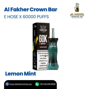 Al Fakher Crown Bar E Hose X 60000 Puffs Lemon Mint