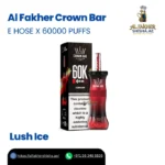 Al Fakher Crown Bar E Hose X 60000 Puffs Lush Ice