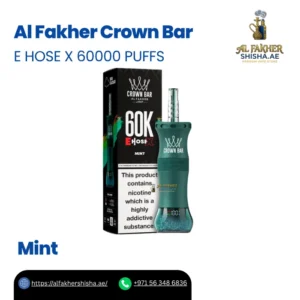 Al Fakher Crown Bar E Hose X 60000 Puffs Mint
