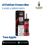 Al Fakher Crown Bar E Hose X 60000 Puffs Two Apple