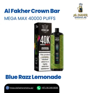 Al Fakher Crown Bar Mega Max 40000 Puffs Blue Razz Lemonade