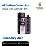 Al Fakher Crown Bar Mega Max 40000 Puffs Blueberry Mint