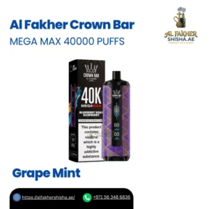 Al Fakher Crown Bar Mega Max 40000 Puffs Grape Mint