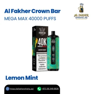 Al Fakher Crown Bar Mega Max 40000 Puffs Lemon Mint