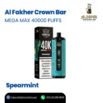 Al Fakher Crown Bar Mega Max 40000 Puffs Spear Mint