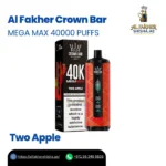 Al Fakher Crown Bar Mega Max 40000 Puffs Two Apple