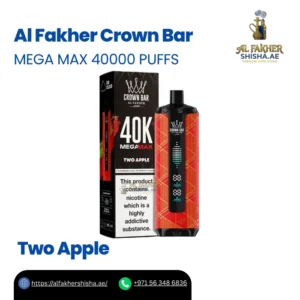 Al Fakher Crown Bar Mega Max 40000 Puffs Two Apple