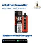 Al Fakher Crown Bar Mega Max 40000 Puffs Watermelon Pineapple